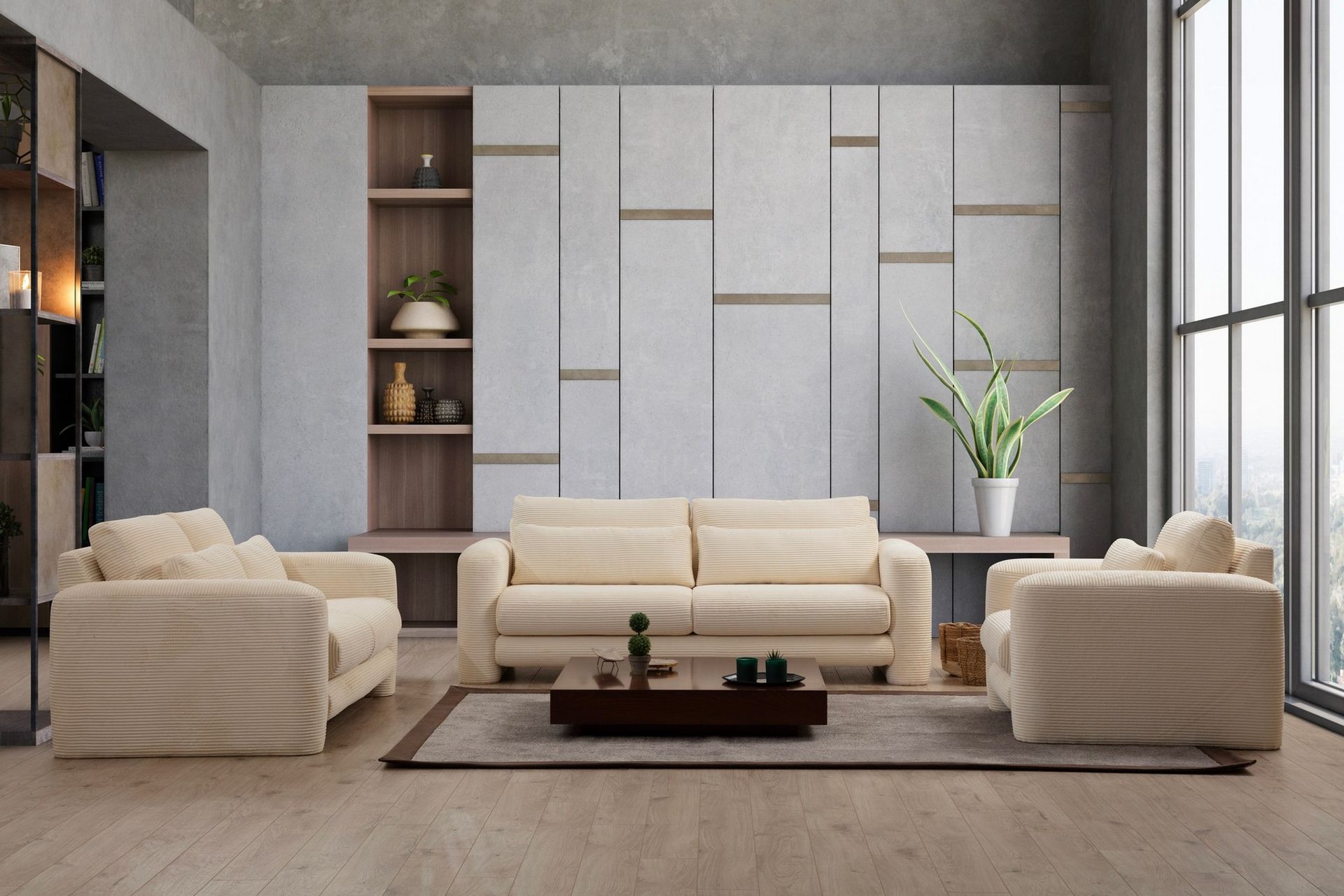 Makhan Sofa 3-seter - Beige - Møbler - Sofaer - Sofa 3 seter