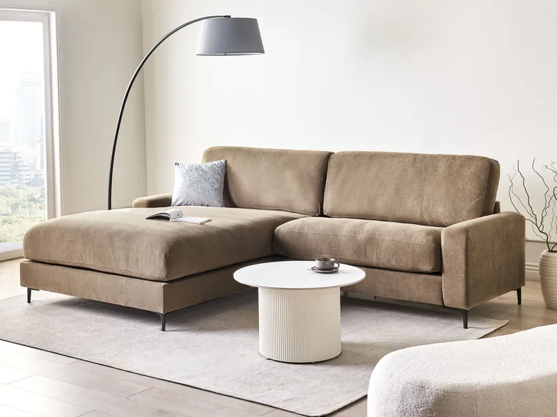 3-seters sofa Maloy høyrevendt - Brun - Møbler - Sofaer - Sofa med sjeselong