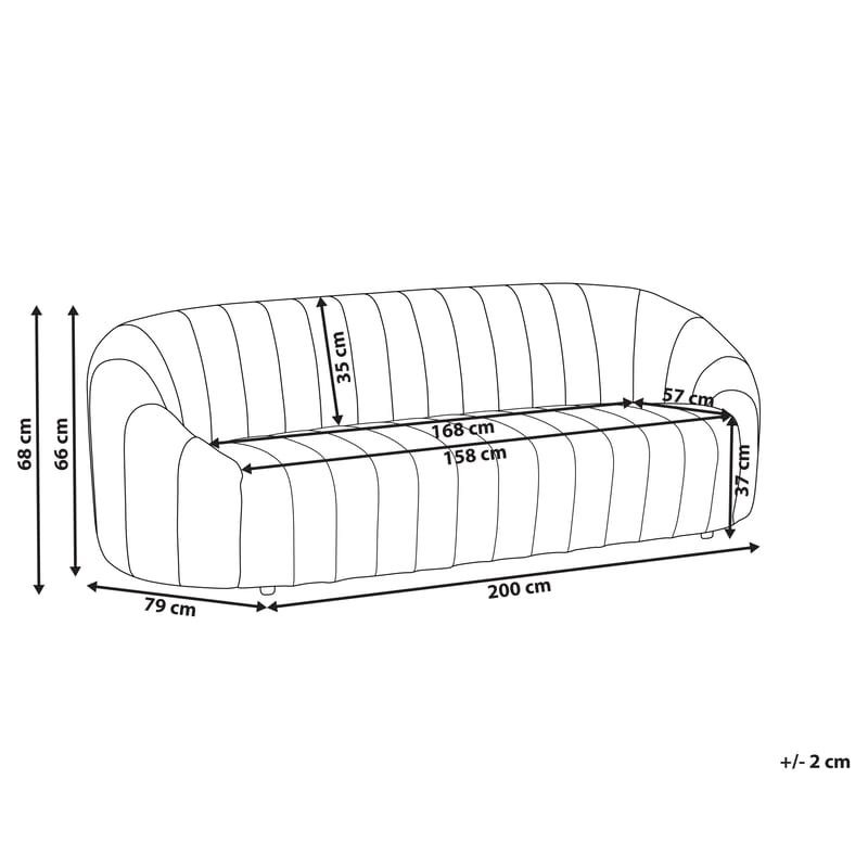 3-seters sofa Malung - Mørkegrønn - Møbler - Sofaer - Fløyel sofaer