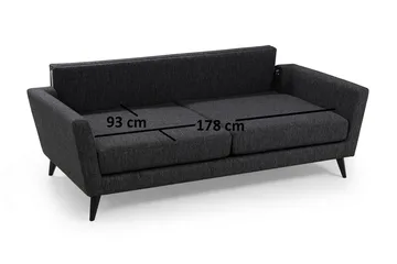 Mangia 3-Seter Sofa - Grå - Møbler - Sofaer - Sovesofaer - 3 seters sovesofa