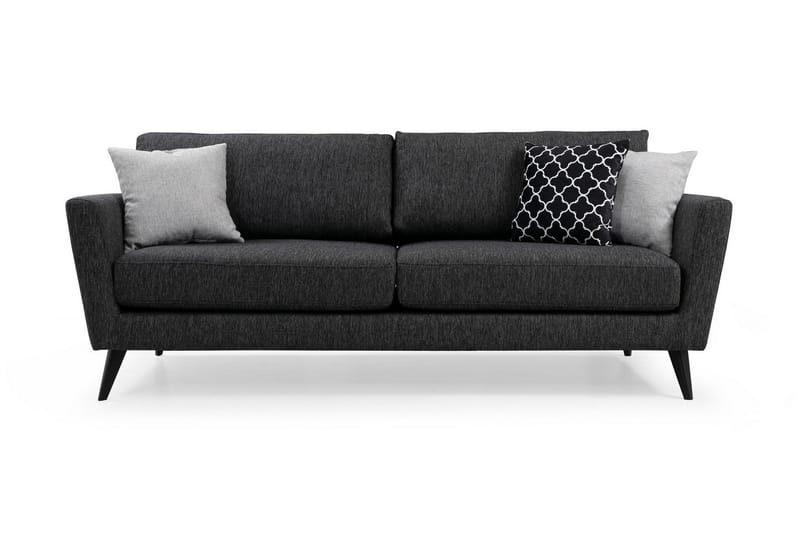 Mangia 3-seter Sovesofa 93x178 cm i Stoff, Antrasitt
