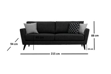 Mangia 3-seter Sovesofa 93x178 cm i Stoff - Antrasitt - Møbler - Sofaer - Sovesofaer - 3 seters sovesofa