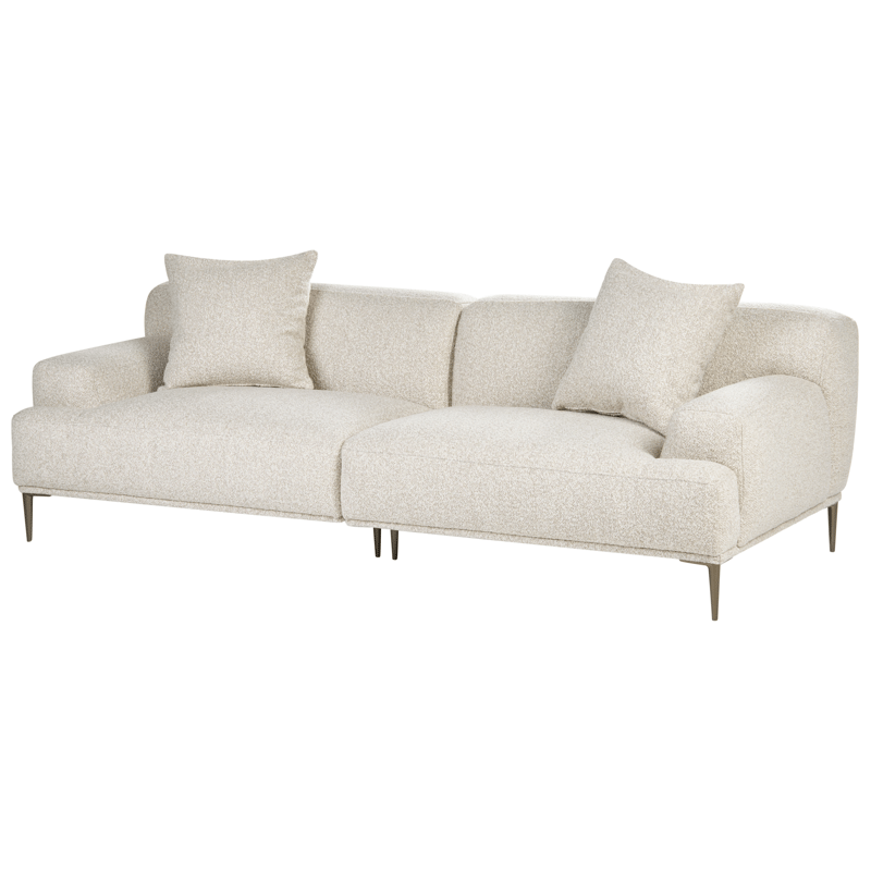 3-seters sofa Matila i bouclé - Hvit - Møbler - Sofaer - Sofa 3 seter