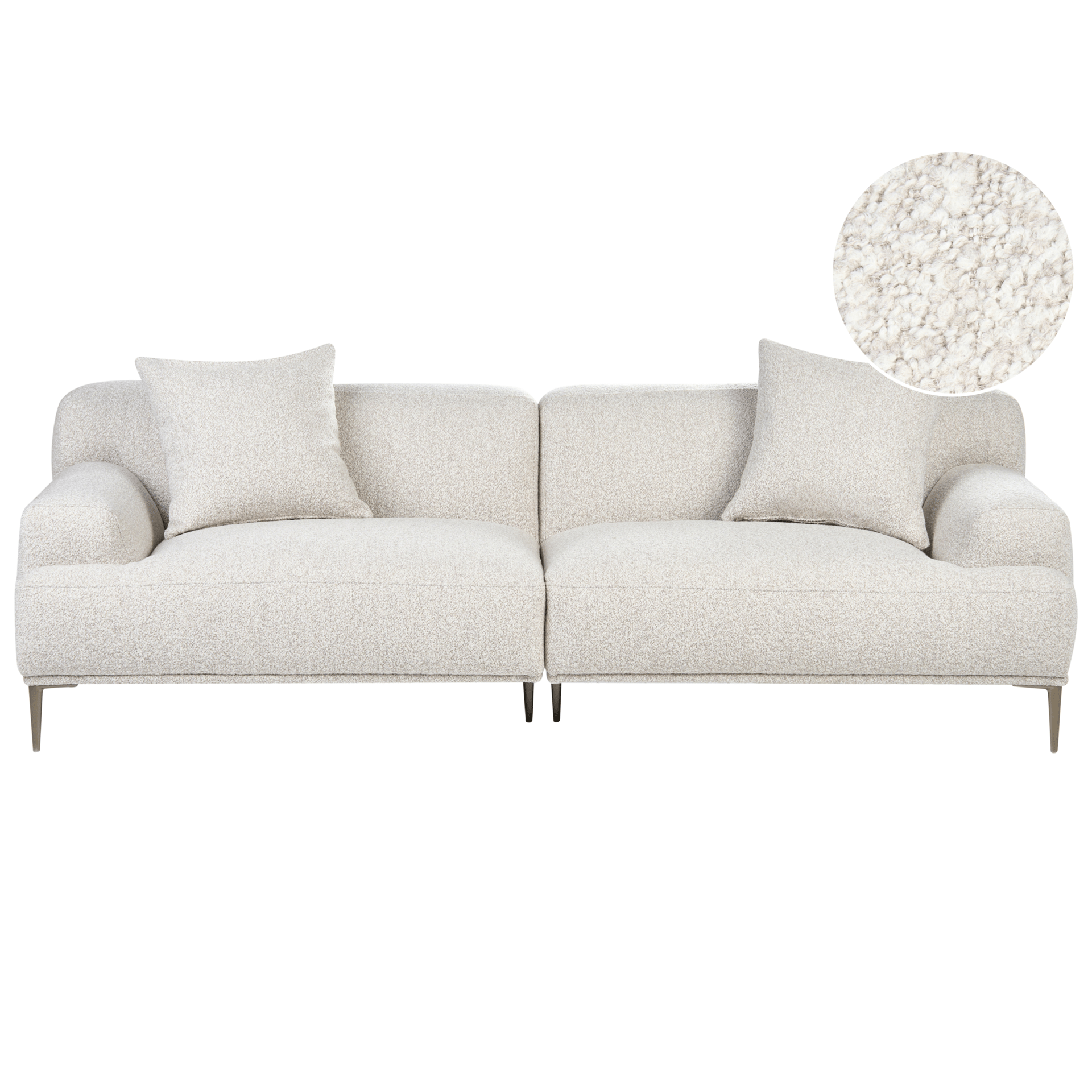 3-seters sofa Matila i bouclé - Hvit
