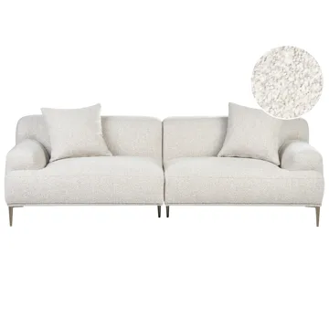 3-seters sofa Matila i bouclé - Hvit - Møbler - Sofaer - Sofa 3 seter