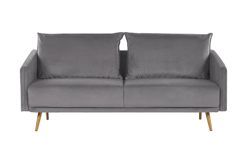 Maurana 3-seters Sofa, Fløyel/Grå