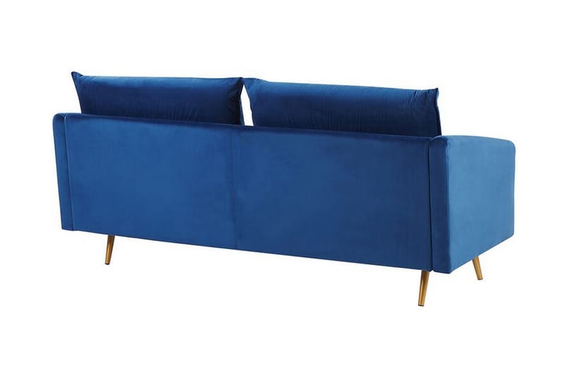 Maurana 3-seters Sofa - Fløyel/Marineblå - Sofa 3 seter