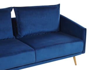 Maurana 3-seters Sofa - Fløyel/Marineblå - Møbler - Sofaer - Sofa 3 seter