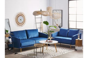 Maurana 3-seters Sofa - Fløyel/Marineblå - Møbler - Sofaer - Sofa 3 seter