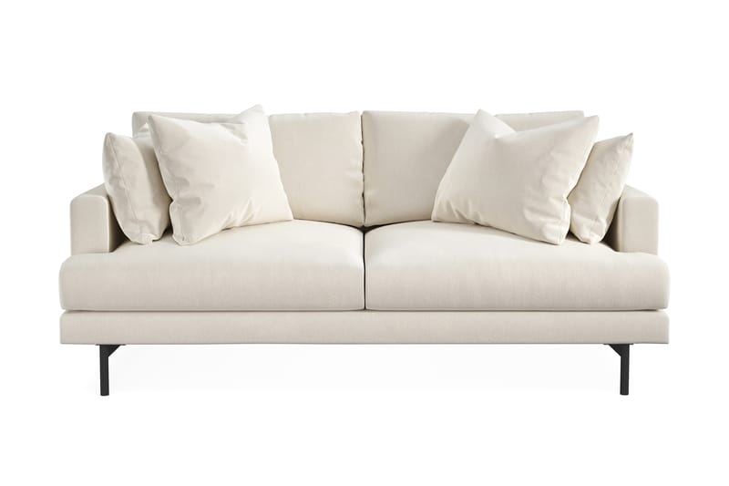 Menard 3-seters Dyp Fløyelssofa 205 cm bred - Kremhvit - Møbler - Sofaer - Sofa 3 seter