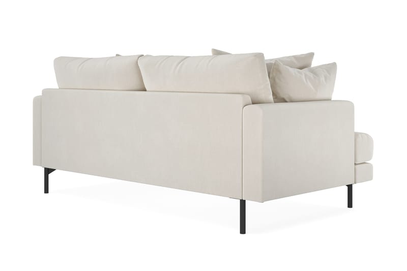 Menard 3-seters Dyp Fløyelssofa - Kremhvit - Møbler - Sofaer - Sofa 3 seter