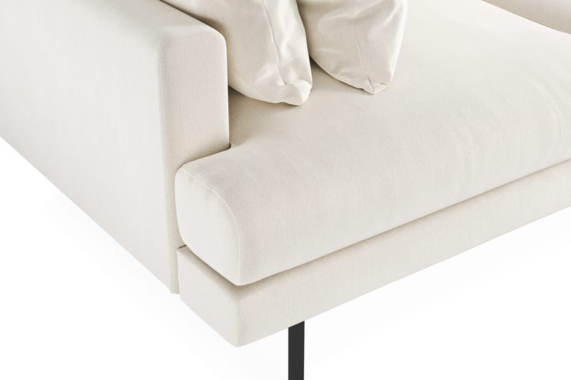 Menard 3-seters Dyp Fløyelssofa - Kremhvit - Møbler - Sofaer - Sofa 3 seter