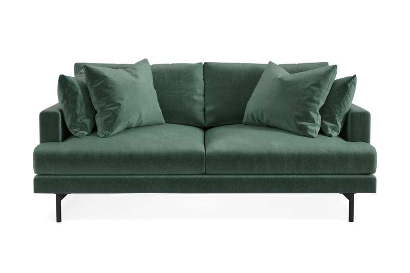 Menard 3-seters Dyp Fløyelssofa - Mørk grønn - Møbler - Sofaer - Sofa 3 seter