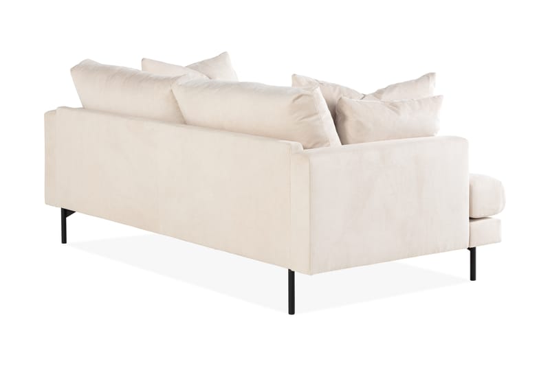 Menard 3-seters Dyp Manchestersofa 205 cm bred - Beige - Møbler - Sofaer - Sofa 3 seter
