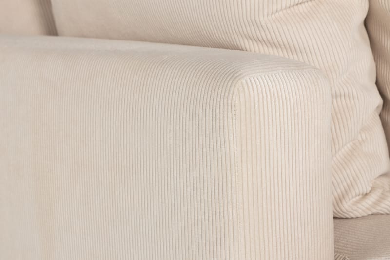 Menard 3-seters Dyp Manchestersofa 205 cm bred - Beige - Møbler - Sofaer - Sofa 3 seter