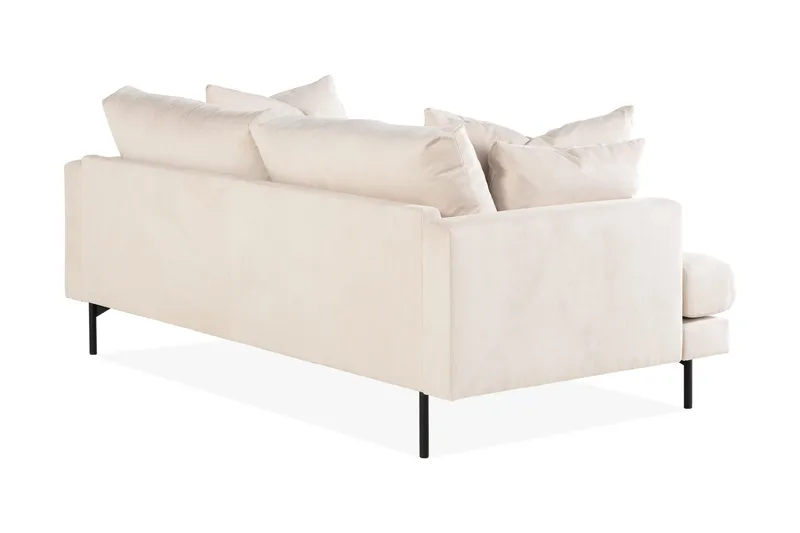 Menard 3-seters Dyp Manchestersofa - Beige - Møbler - Sofaer - Sofa 3 seter