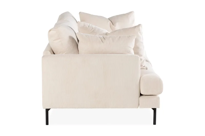 Menard 3-seters Dyp Manchestersofa - Beige - Møbler - Sofaer - Sofa 3 seter