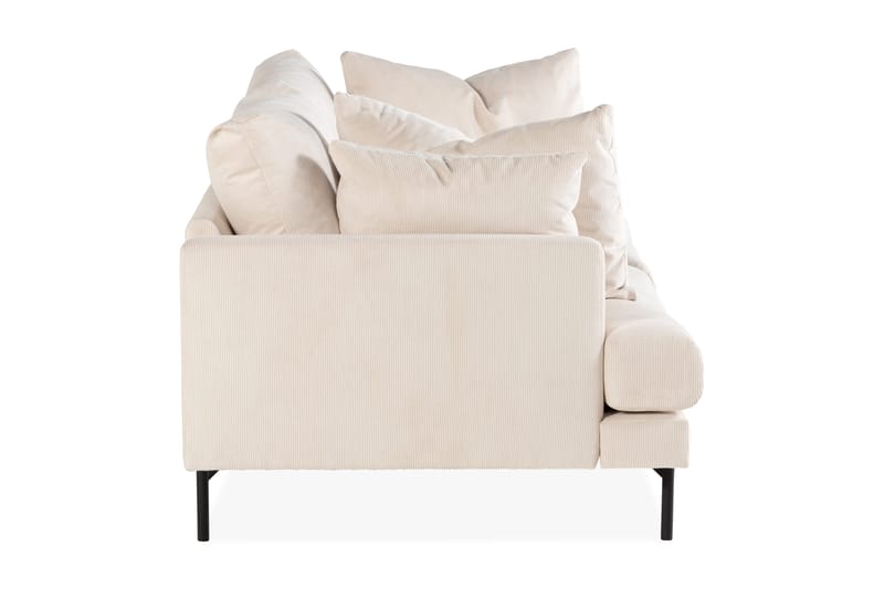 Menard 3-seters Dyp Manchestersofa - Beige - Møbler - Sofaer - Sofa 3 seter