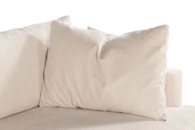 Menard 3-seters Dyp Manchestersofa - Beige - Møbler - Sofaer - Sofa 3 seter