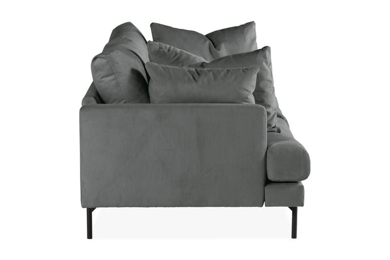 Menard 3-seters Dyp Manchestersofa - Grå - Møbler - Sofaer - Sofa 3 seter