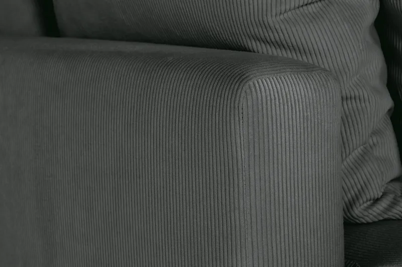 Menard 3-seters Dyp Manchestersofa - Grå - Møbler - Sofaer - Sofa 3 seter