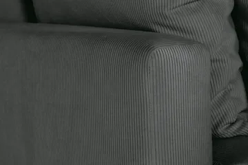 Menard 3-seters Dyp Manchestersofa - Grå - Møbler - Sofaer - Sofa 3 seter