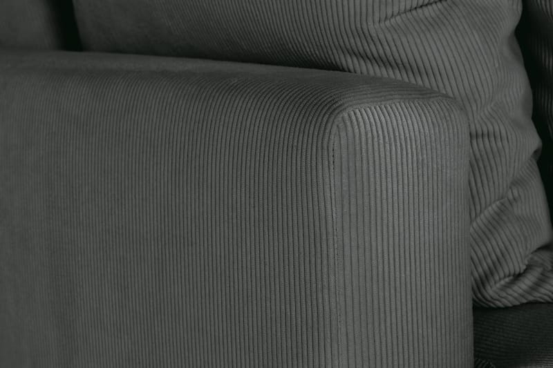 Menard 3-seters Dyp Manchestersofa - Grå - Møbler - Sofaer - Sofa 3 seter