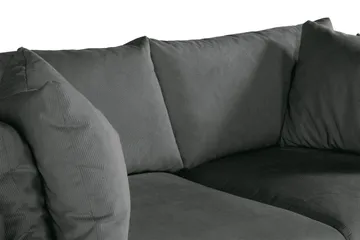Menard 3-seters Dyp Manchestersofa - Grå - Møbler - Sofaer - Sofa 3 seter