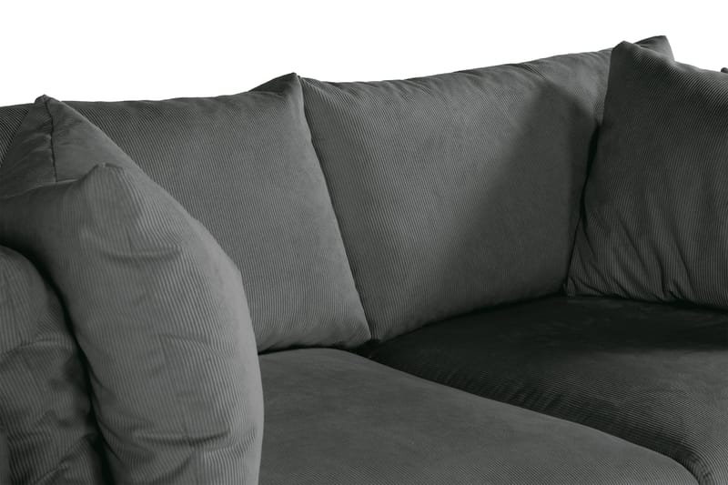 Menard 3-seters Dyp Manchestersofa - Grå - Møbler - Sofaer - Sofa 3 seter