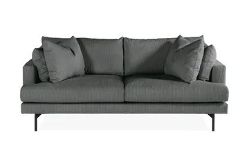 Menard 3-seters Dyp Manchestersofa - Grå - Møbler - Sofaer - Sofa 3 seter