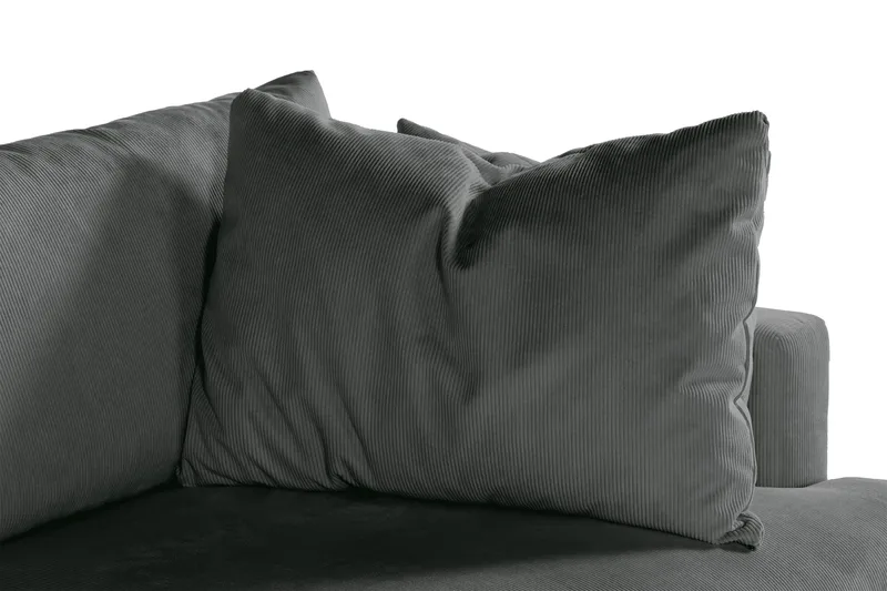 Menard 3-seters Dyp Manchestersofa - Grå - Møbler - Sofaer - Sofa 3 seter