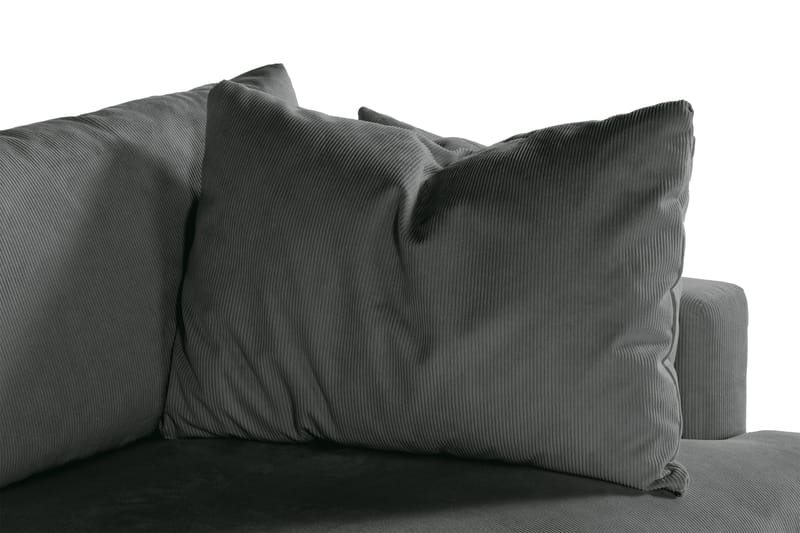 Menard 3-seters Dyp Manchestersofa - Grå - Møbler - Sofaer - Sofa 3 seter