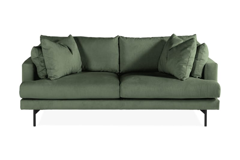 Menard 3-seters Dyp Manchestersofa - Grønn - Møbler - Sofaer - Sofa 3 seter