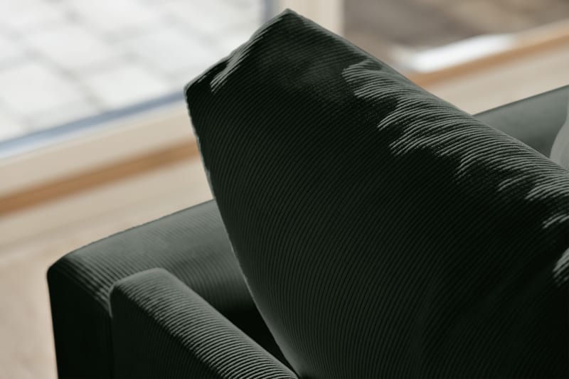 Menard 3-seters Dyp Manchestersofa - Grønn - Møbler - Sofaer - Sofa 3 seter