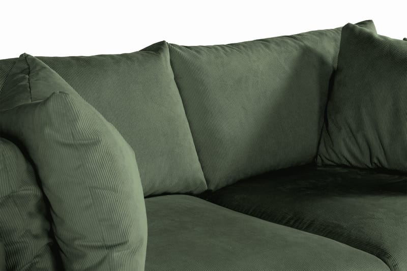 Menard 3-seters Dyp Manchestersofa - Grønn - Møbler - Sofaer - Sofa 3 seter