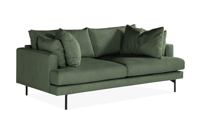 Menard 3-seters Dyp Manchestersofa - Grønn - Møbler - Sofaer - Sofa 3 seter