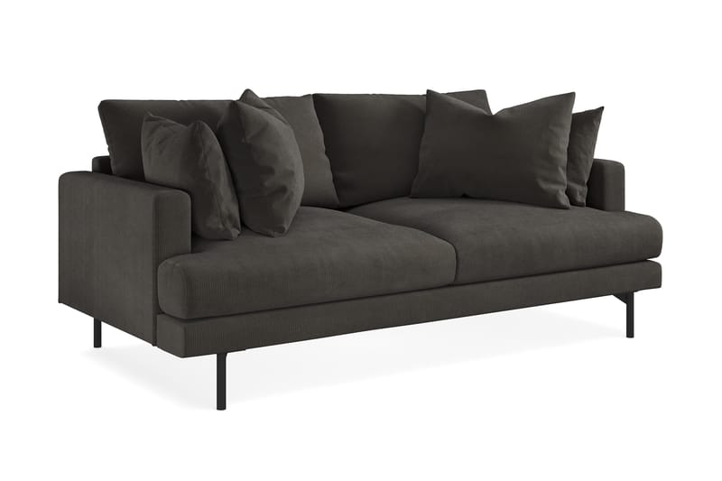Menard 3-seters Dyp Manchestersofa - Mørk grå - Møbler - Sofaer - Sofa 3 seter