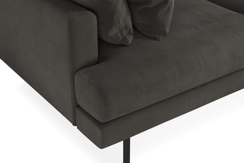 Menard 3-seters Dyp Manchestersofa - Mørk grå - Møbler - Sofaer - Sofa 3 seter