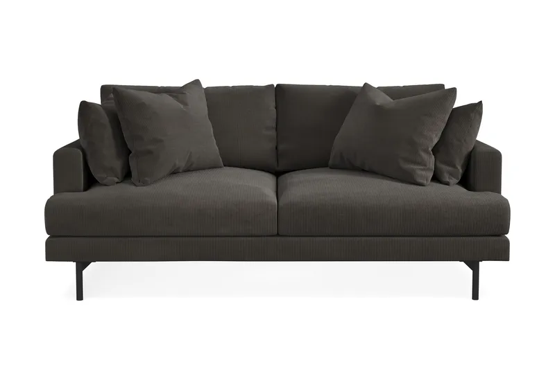 Menard 3-seters Dyp Manchestersofa - Mørk grå - Møbler - Sofaer - Sofa 3 seter