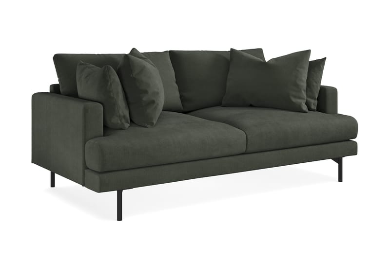 Menard 3-seters Dyp Manchestersofa - Mørk grønn - Møbler - Sofaer - Sofa 3 seter