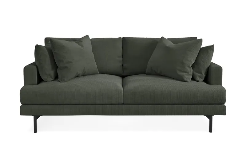 Menard 3-seters Dyp Manchestersofa - Mørk grønn - Møbler - Sofaer - Sofa 3 seter
