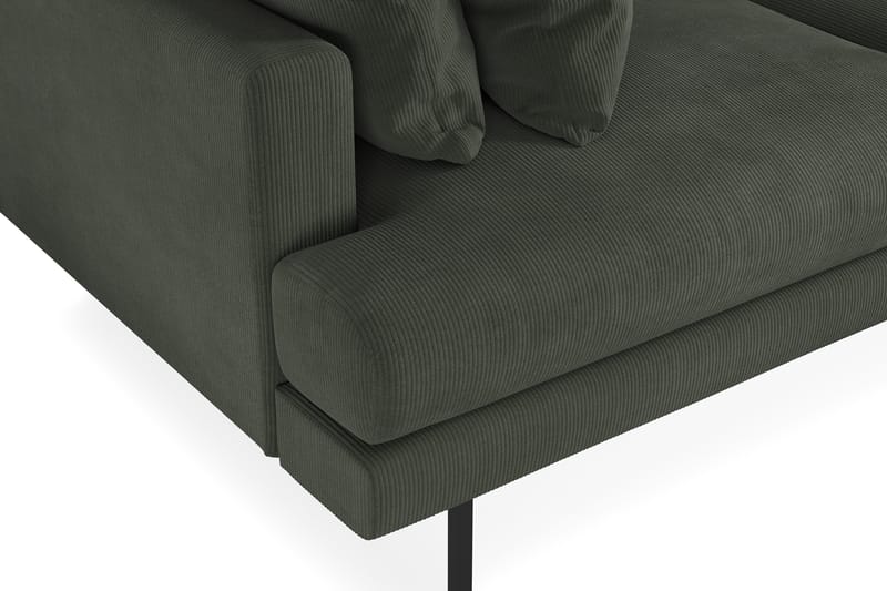 Menard 3-seters Dyp Manchestersofa - Mørk grønn - Møbler - Sofaer - Sofa 3 seter