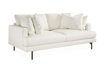 Menard 3-seters Dyp Sofa i Bouclé - Hvit - Møbler - Sofaer - Sofa 3 seter
