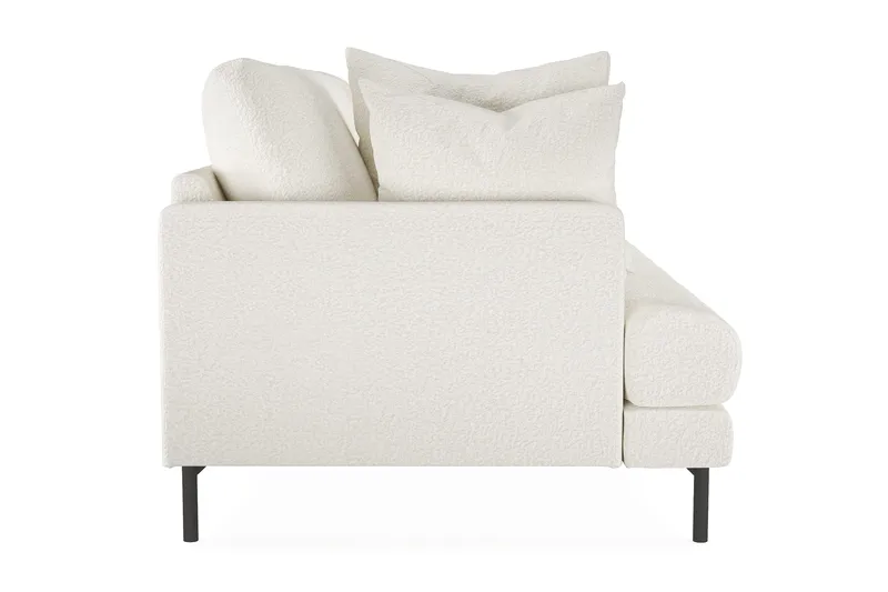 Menard 3-seters Dyp Sofa i Bouclé - Hvit - Møbler - Sofaer - Sofa 3 seter