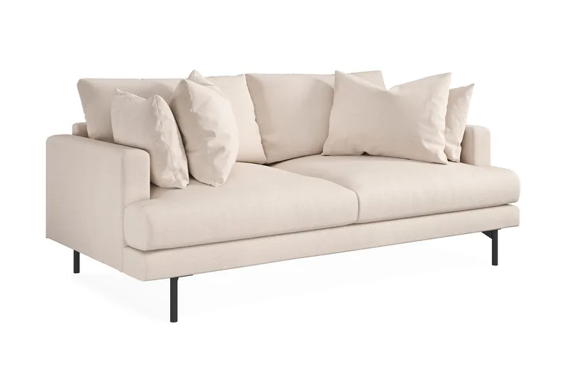 Menard 3-seters Dyp Stoffsofa 205 cm bred - Beige - Møbler - Sofaer - Sofa 3 seter