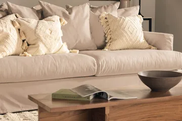 Menard 3-seters Dyp Stoffsofa - Beige - Møbler - Sofaer - Sofa 3 seter
