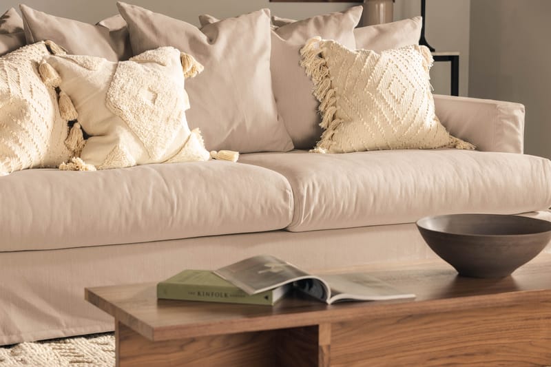 Menard 3-seters Dyp Stoffsofa - Beige - Møbler - Sofaer - Sofa 3 seter
