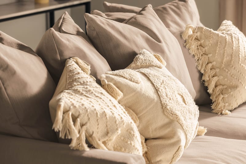 Menard 3-seters Dyp Stoffsofa - Beige - Møbler - Sofaer - Sofa 3 seter