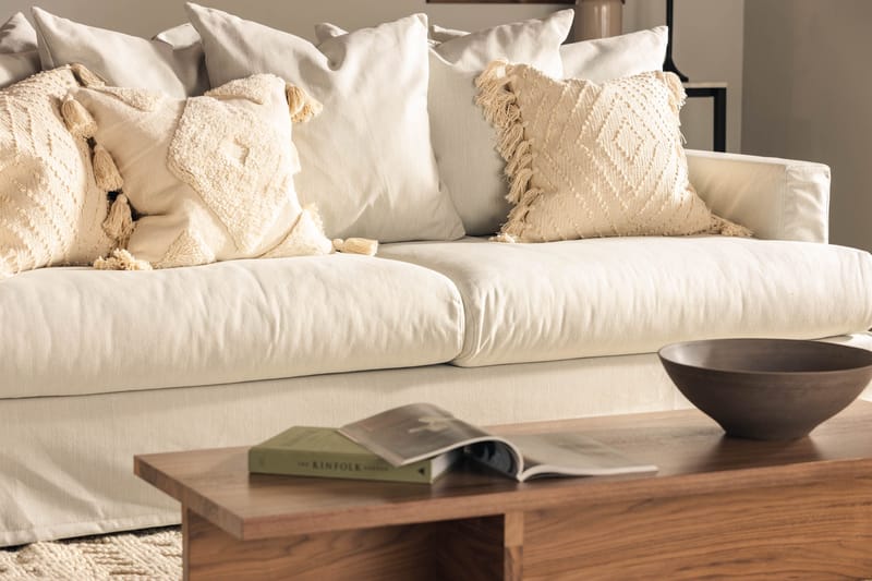 Menard 3-seters Dyp Stoffsofa - Lys grå - Møbler - Sofaer - Sofa 3 seter