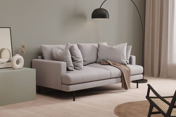 Menard 3-seters Dyp Stoffsofa - Lys grå - Møbler - Sofaer - Sofa 3 seter